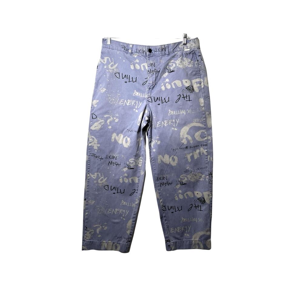 Urban Outfitters Pants Mens Size L Purple Graffiti Chino Baggy Loose Streetwear